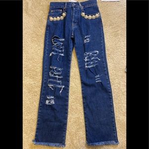 Forte Couture faux Pearl jeans size 26
